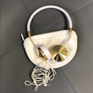 White/Gold FRENDS Headphones